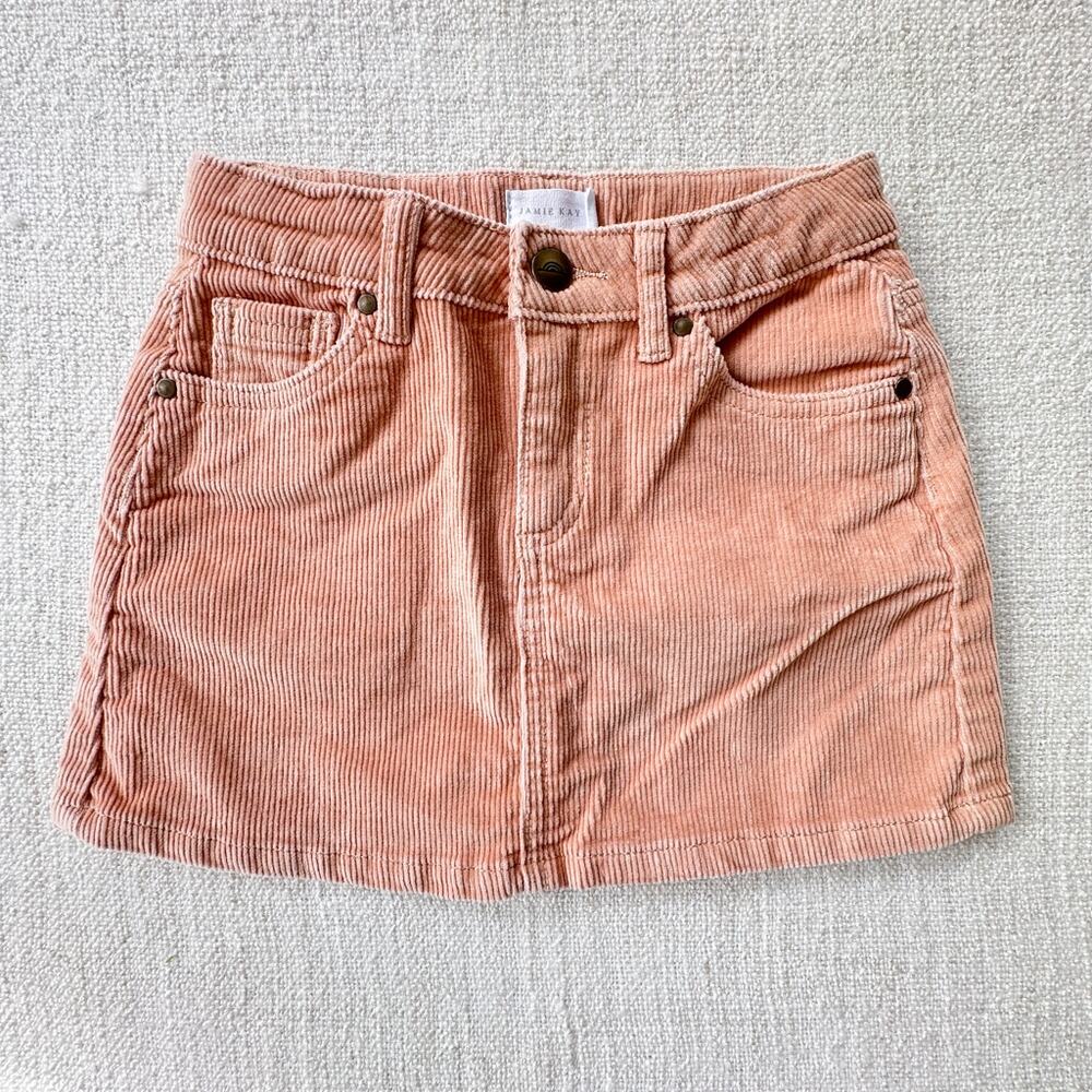 Jamie Kay Girl's Peach Corduroy Skirt GUC 6